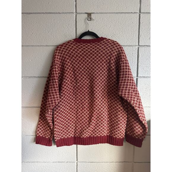 Vintage Men's J.Crew 100% Wool Fair Isle Nordic Crewneck Sweater size M - Picture 3 of 3